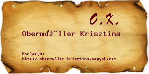 Obermüller Krisztina névjegykártya